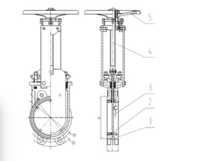 royal皇家88平台对夹式刀型闸阀结构图